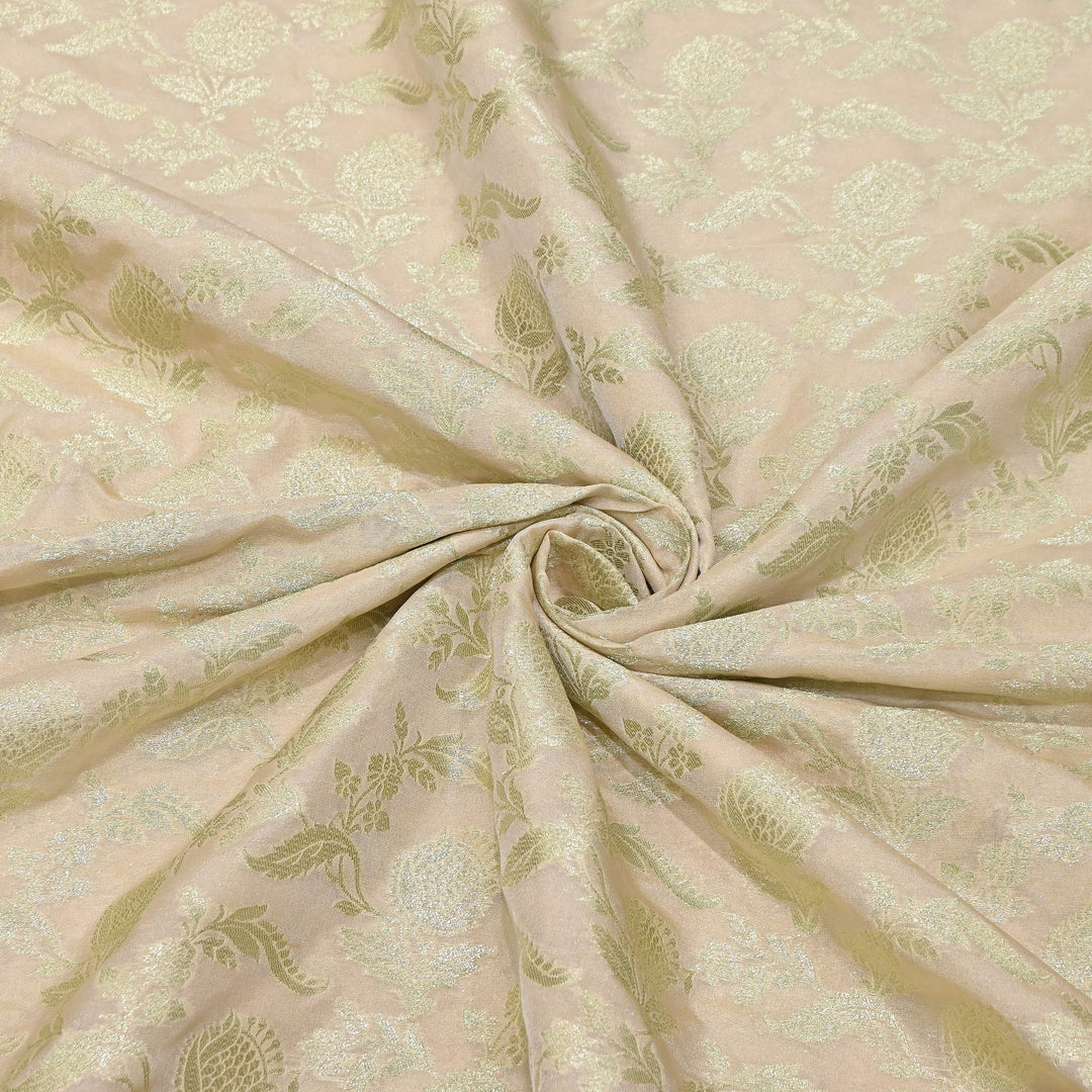 Premium Chanderi Paudi Brocade Jaal Fabric | Designer Fabric | 180000-15