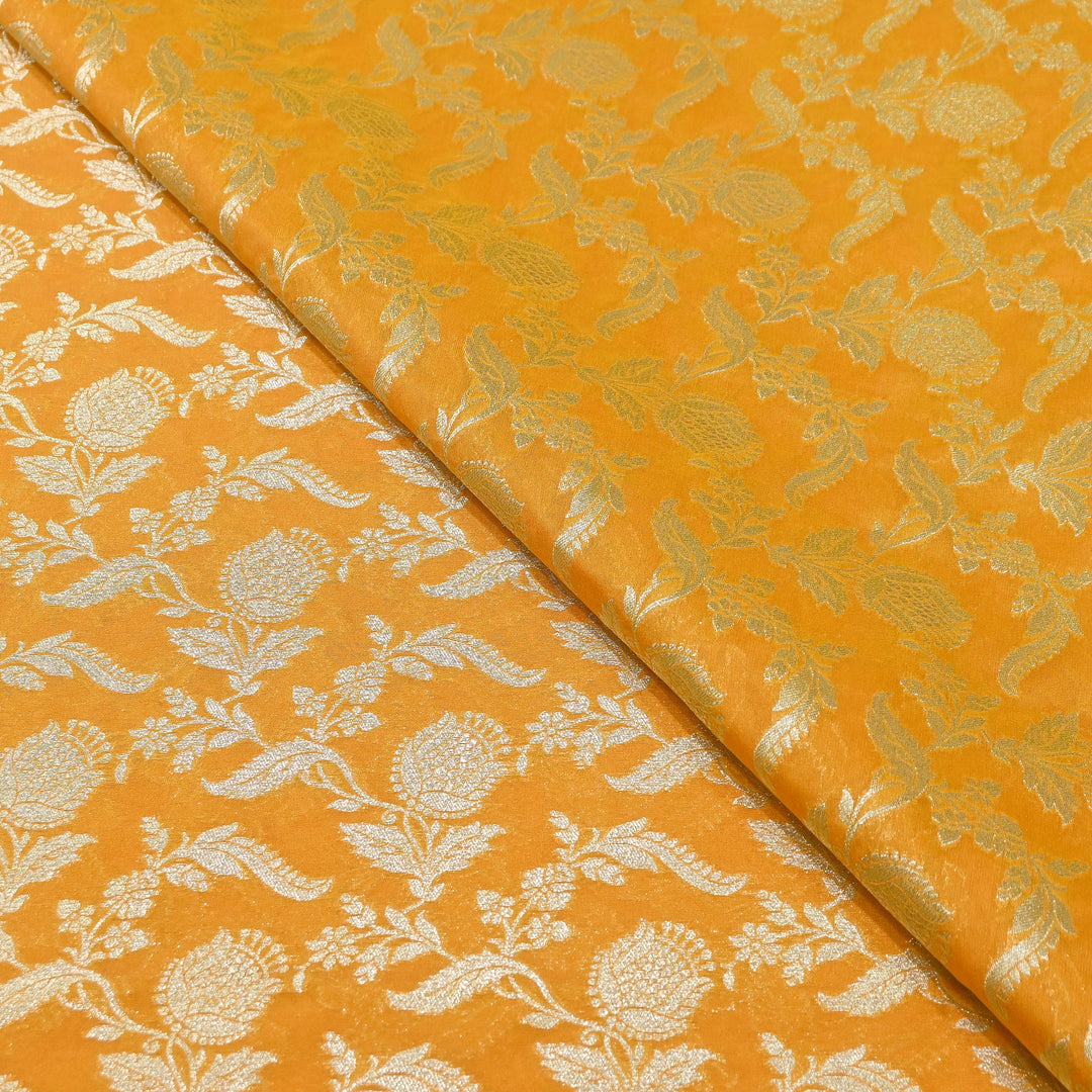 Premium Chanderi Paudi Brocade Jaal Fabric | Designer Fabric | 180000-20