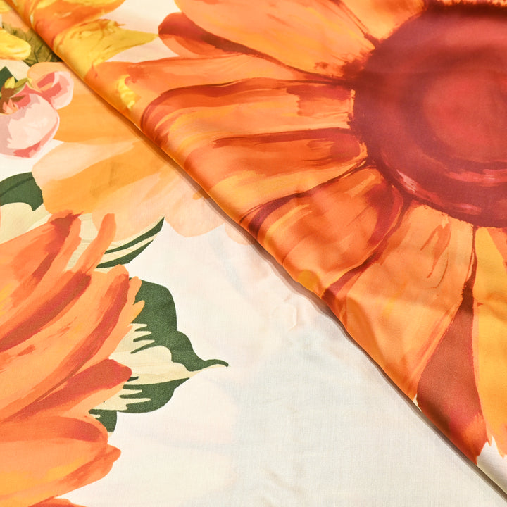 Modal Satin Digital Print Fabric 44" – Soft Luxury Designer Satin Fabric 001416-02