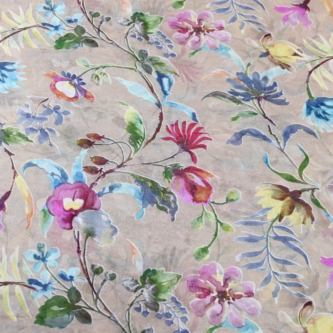 Multi Color Viscose Georgette Digital Print Fabric-000586-7