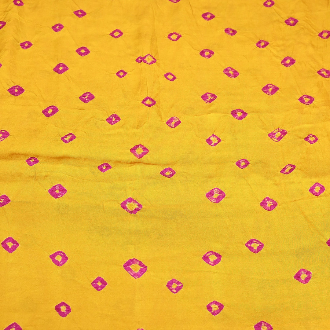 Luxurious Bemberg Satin Base With Beautiful Digital Bandhani Print Fabric - GT00001-A11