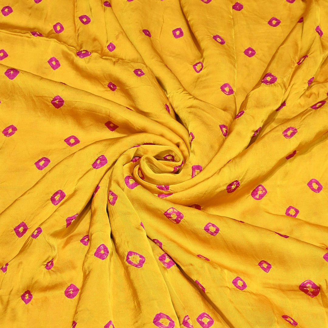 Luxurious Bemberg Satin Base With Beautiful Digital Bandhani Print Fabric - GT00001-A11