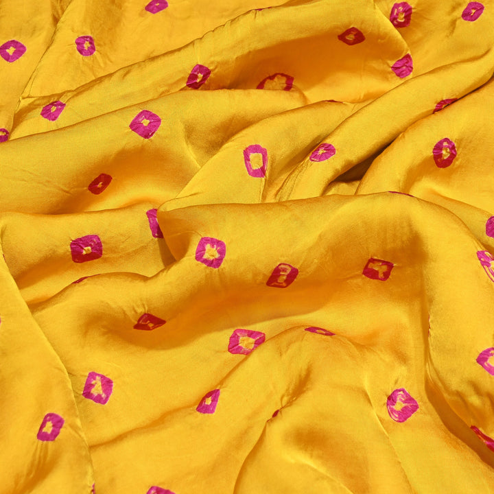 Luxurious Bemberg Satin Base With Beautiful Digital Bandhani Print Fabric - GT00001-A11