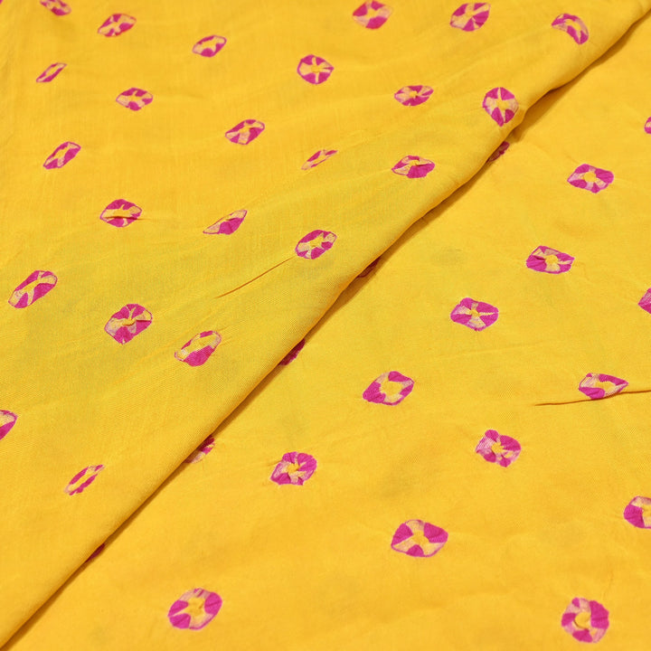 Luxurious Bemberg Satin Base With Beautiful Digital Bandhani Print Fabric - GT00001-A11