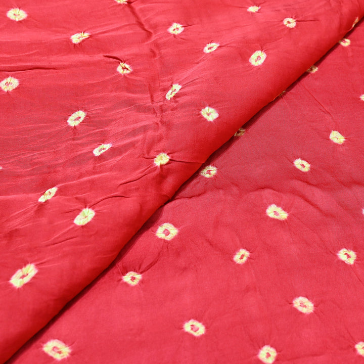 Luxurious Bemberg Satin Base With Beautiful Digital Bandhani Print Fabric - GT00001-A12