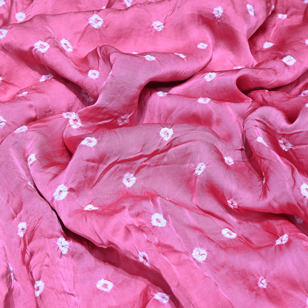 Luxurious Bemberg Satin Base With Beautiful Digital Bandhani Print Fabric - GT00001-A13