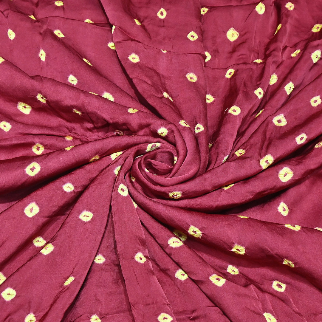 Luxurious Bemberg Satin Base With Beautiful Digital Bandhani Print Fabric - GT00001-A15