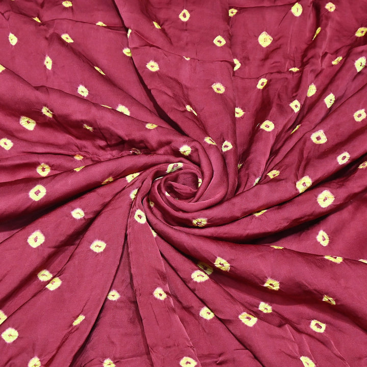 Luxurious Bemberg Satin Base With Beautiful Digital Bandhani Print Fabric - GT00001-A15