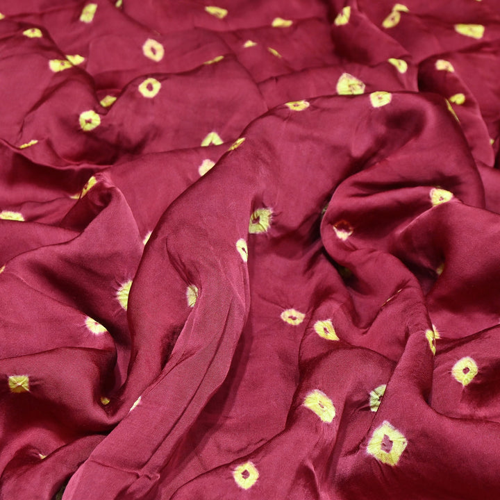 Luxurious Bemberg Satin Base With Beautiful Digital Bandhani Print Fabric - GT00001-A15