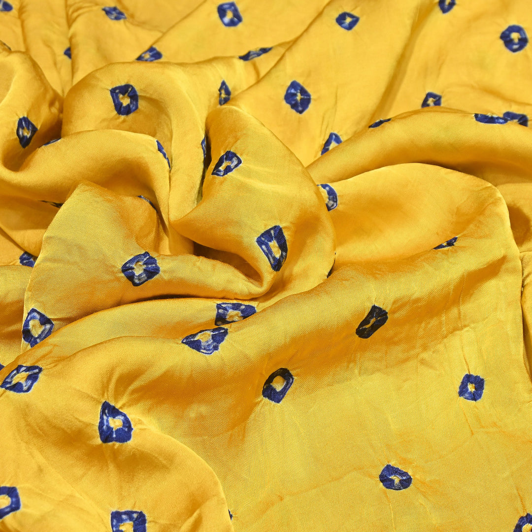 Luxurious Bemberg Satin Base With Beautiful Digital Bandhani Print Fabric - GT00001-A8
