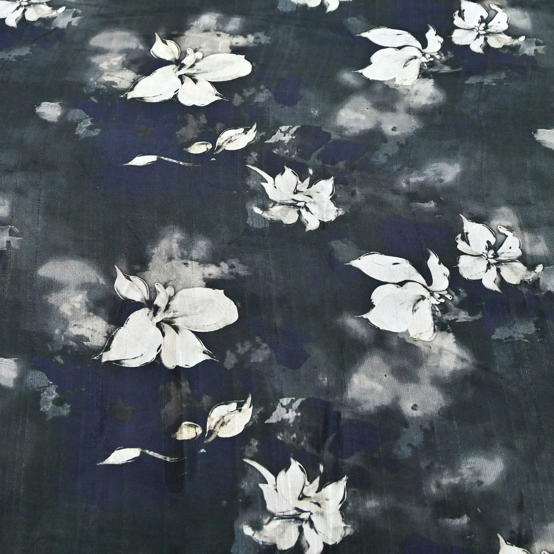 Dupion Silk Digital Print Fabric – Luxury Designer Silk Print Fabric CH1225-2