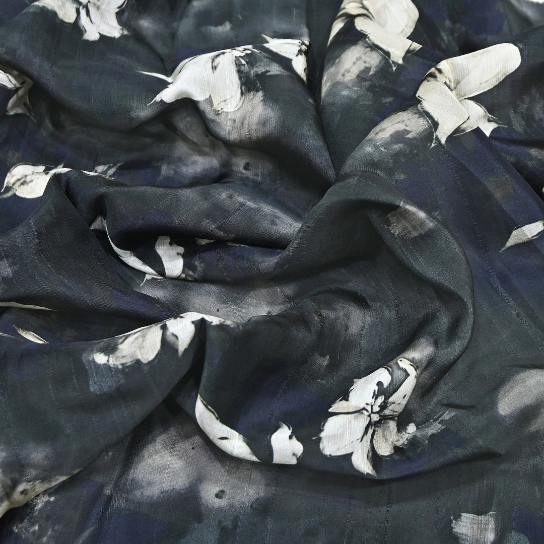 Dupion Silk Digital Print Fabric – Luxury Designer Silk Print Fabric CH1225-2