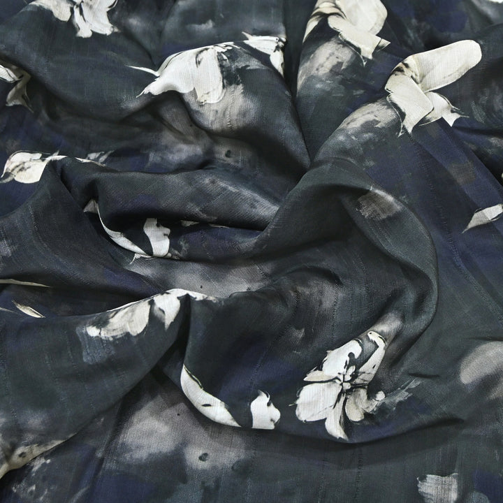 Dupion Silk Digital Print Fabric – Luxury Designer Silk Print Fabric CH1225-2