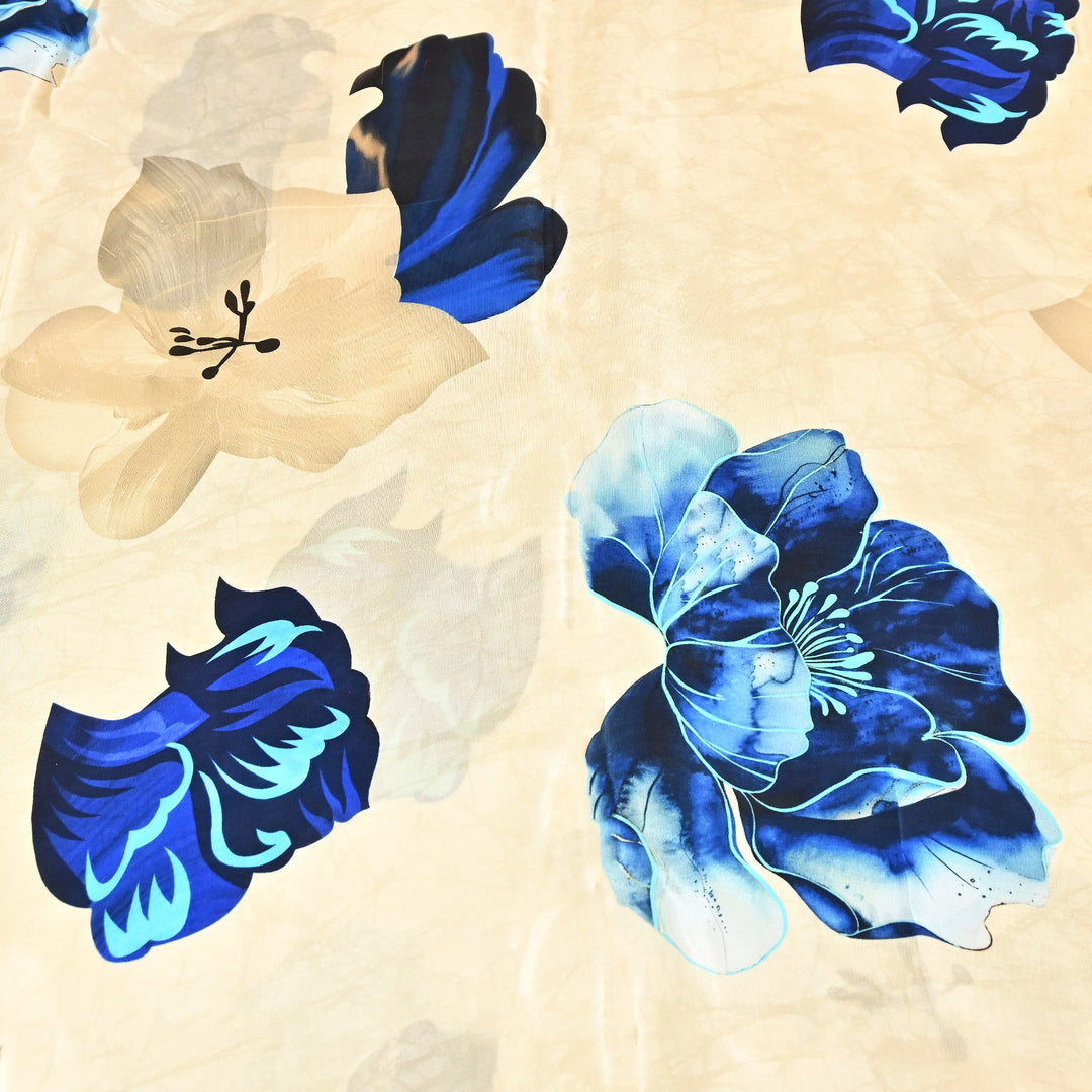 Dupion Silk Digital Print Fabric – Luxury Designer Silk Print Fabric CH1225-3