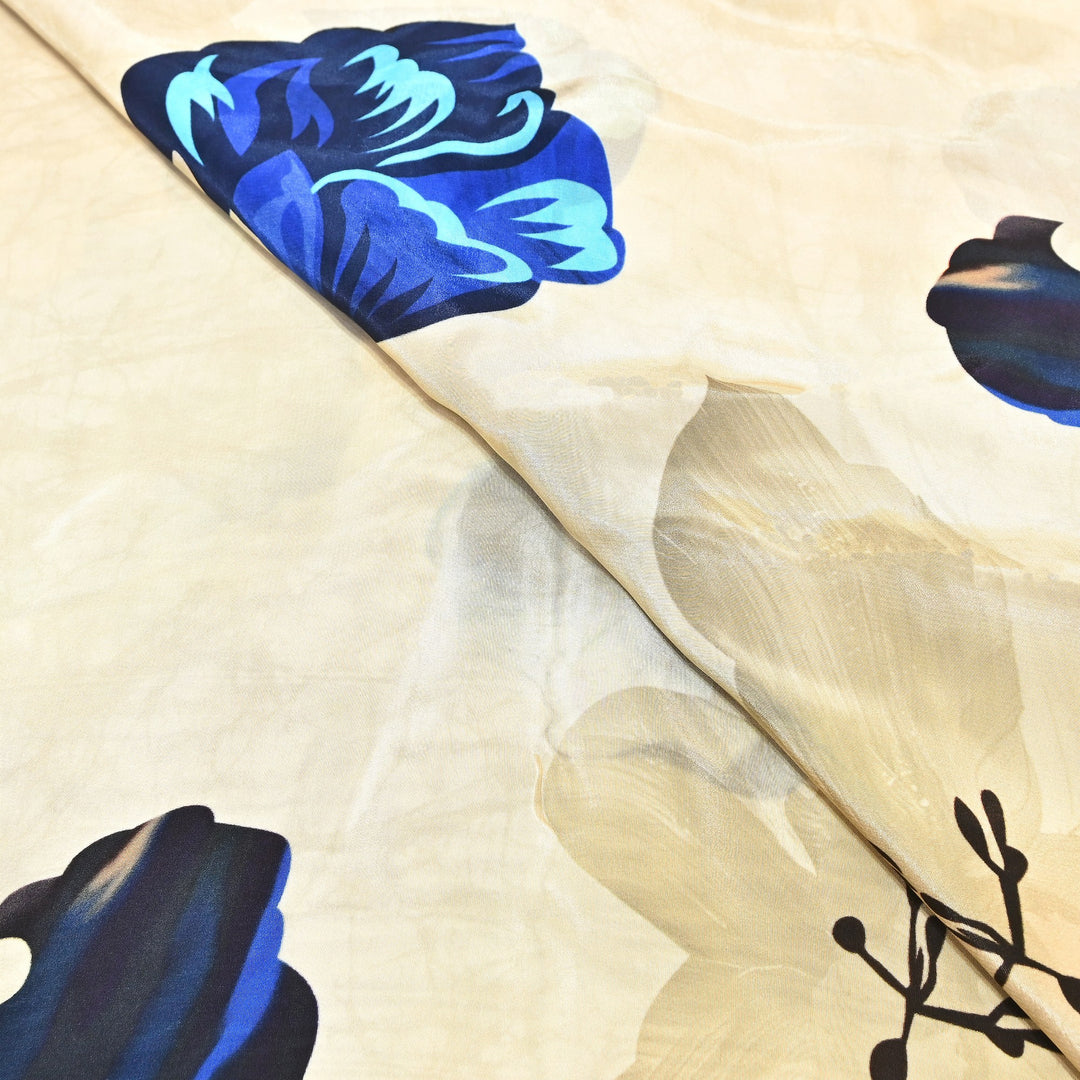 Dupion Silk Digital Print Fabric – Luxury Designer Silk Print Fabric CH1225-3