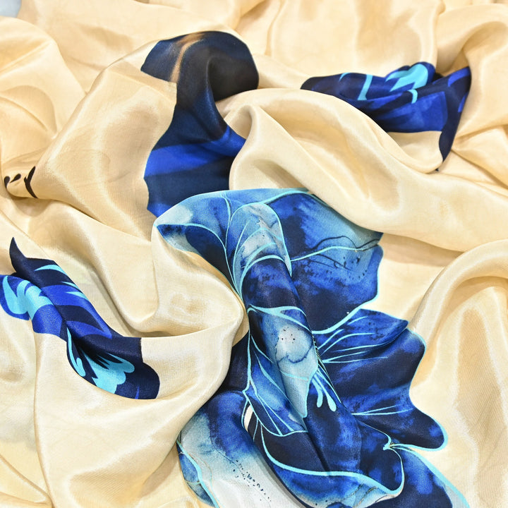 Dupion Silk Digital Print Fabric – Luxury Designer Silk Print Fabric CH1225-3