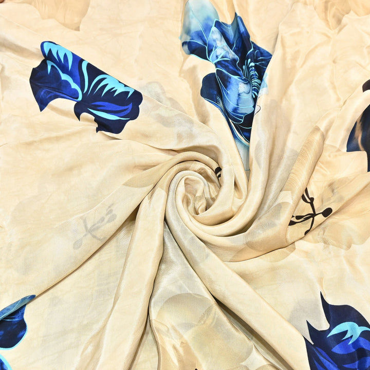Dupion Silk Digital Print Fabric – Luxury Designer Silk Print Fabric CH1225-3
