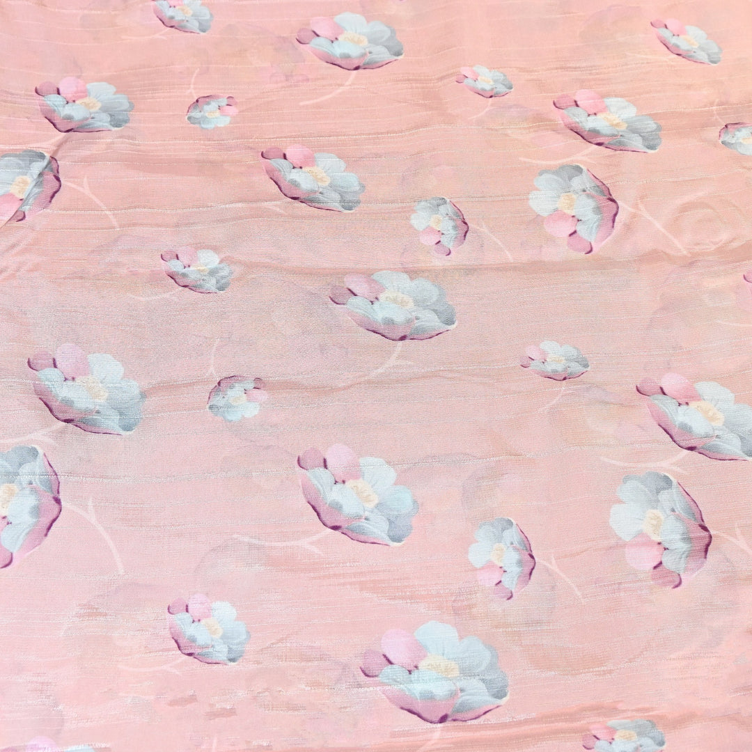 Dupion Silk Digital Print Fabric – Luxury Designer Silk Print Fabric CH1225-6