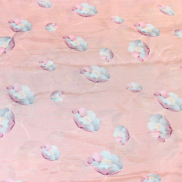 Dupion Silk Digital Print Fabric – Luxury Designer Silk Print Fabric CH1225-6