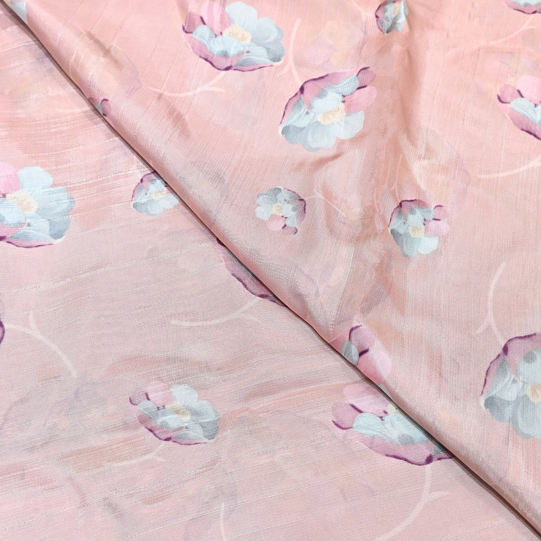 Dupion Silk Digital Print Fabric – Luxury Designer Silk Print Fabric CH1225-6