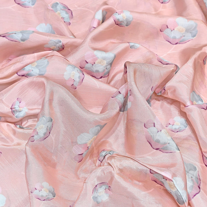 Dupion Silk Digital Print Fabric – Luxury Designer Silk Print Fabric CH1225-6