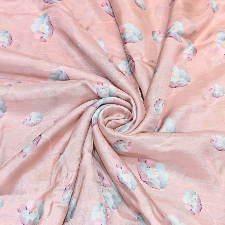 Dupion Silk Digital Print Fabric – Luxury Designer Silk Print Fabric CH1225-6