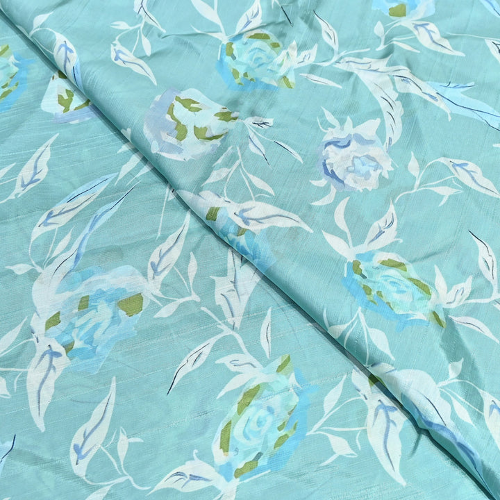 Dupion Silk Digital Print Fabric – Luxury Designer Silk Print Fabric CH1225-7