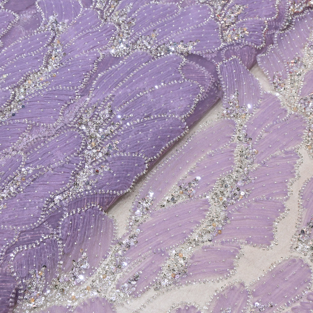 Imported Heavy Sequin, Thread & Bead Net Embroidery Fabric 60" | AF6887-01