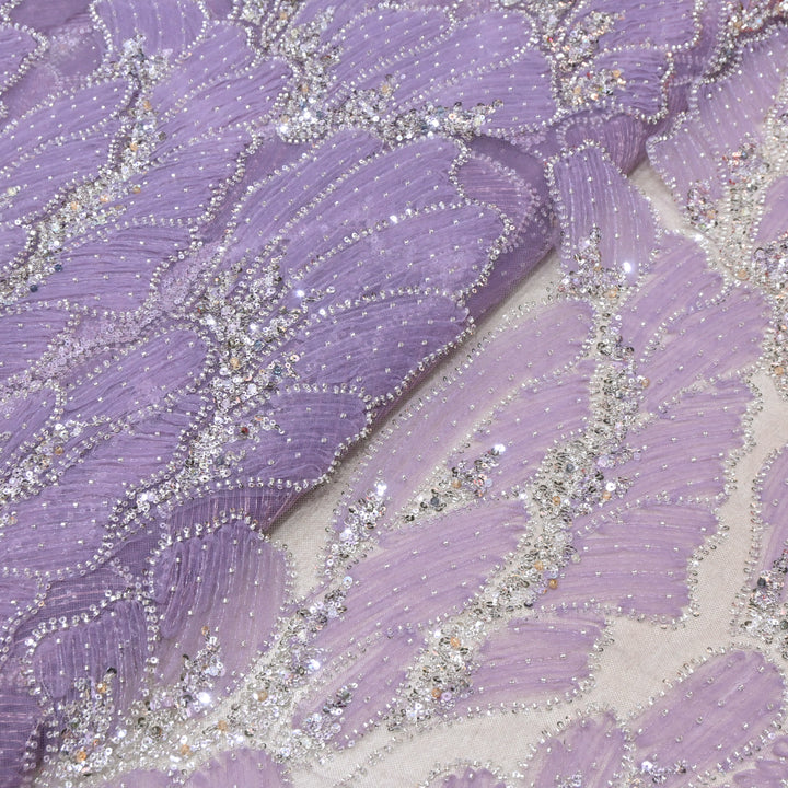 Imported Heavy Sequin, Thread & Bead Net Embroidery Fabric 60" | AF6887-01