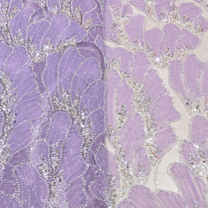 Imported Heavy Sequin, Thread & Bead Net Embroidery Fabric 60" | AF6887-01