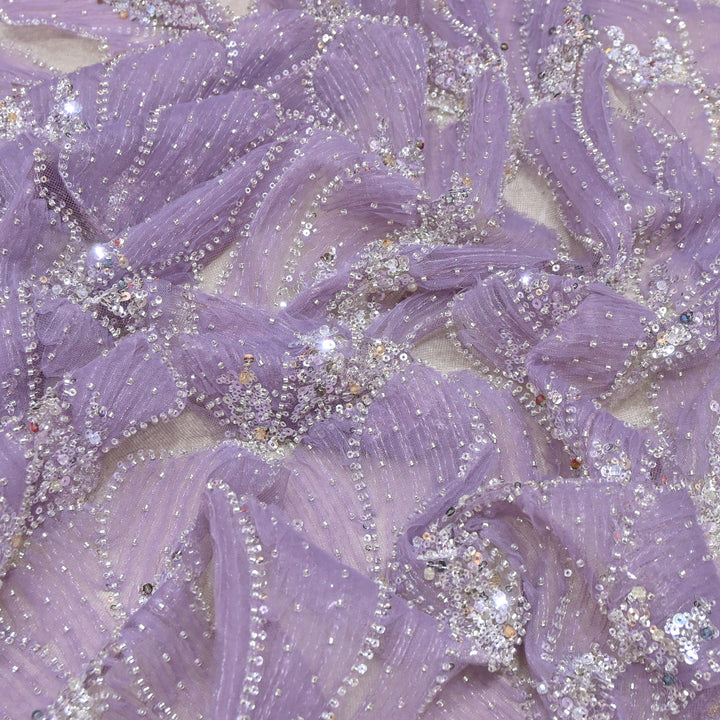 Imported Heavy Sequin, Thread & Bead Net Embroidery Fabric 60" | AF6887-01