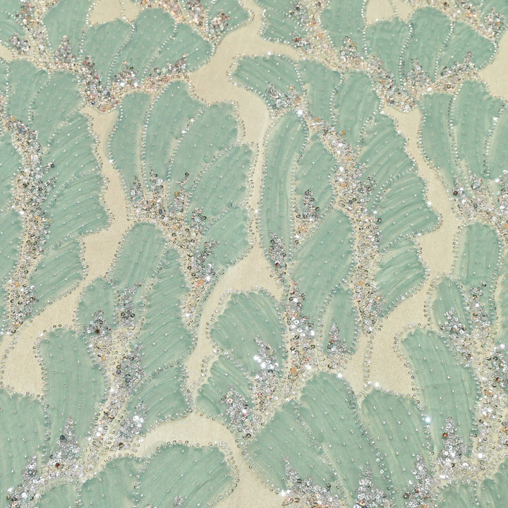 Imported Heavy Sequin, Thread & Bead Net Embroidery Fabric 60" | AF6887-02