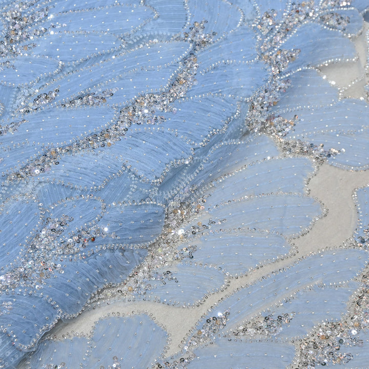 Imported Heavy Sequin, Thread & Bead Net Embroidery Fabric 60" | AF6887-04