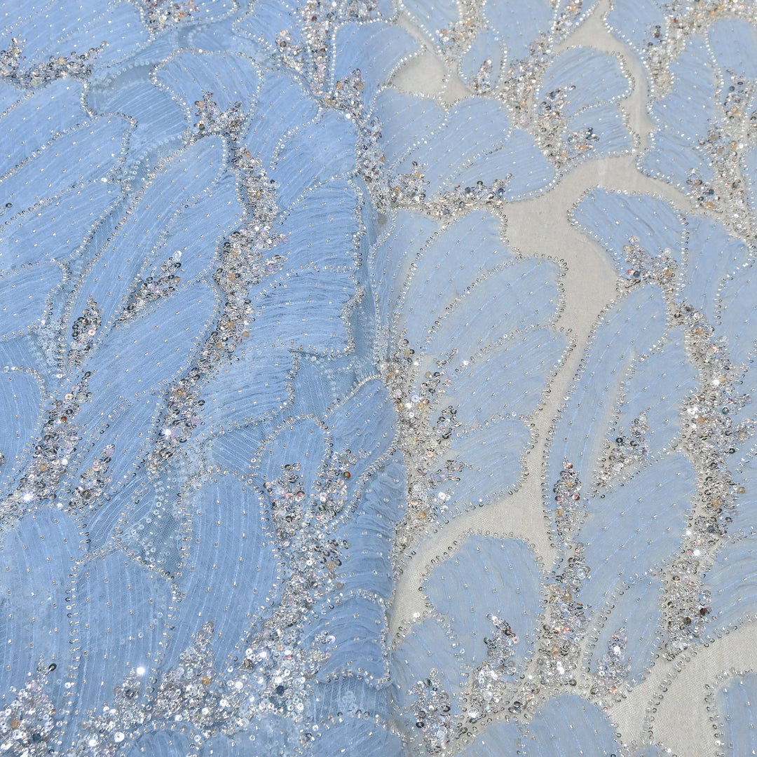Imported Heavy Sequin, Thread & Bead Net Embroidery Fabric 60" | AF6887-04