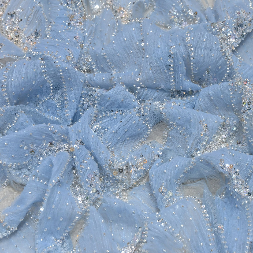 Imported Heavy Sequin, Thread & Bead Net Embroidery Fabric 60" | AF6887-04