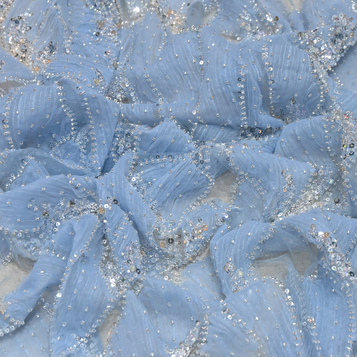 Imported Heavy Sequin, Thread & Bead Net Embroidery Fabric 60" | AF6887-04