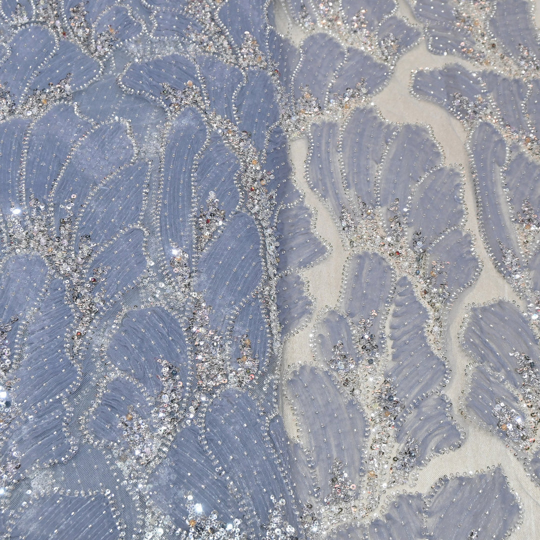 Imported Heavy Sequin, Thread & Bead Net Embroidery Fabric 60" | AF6887-05