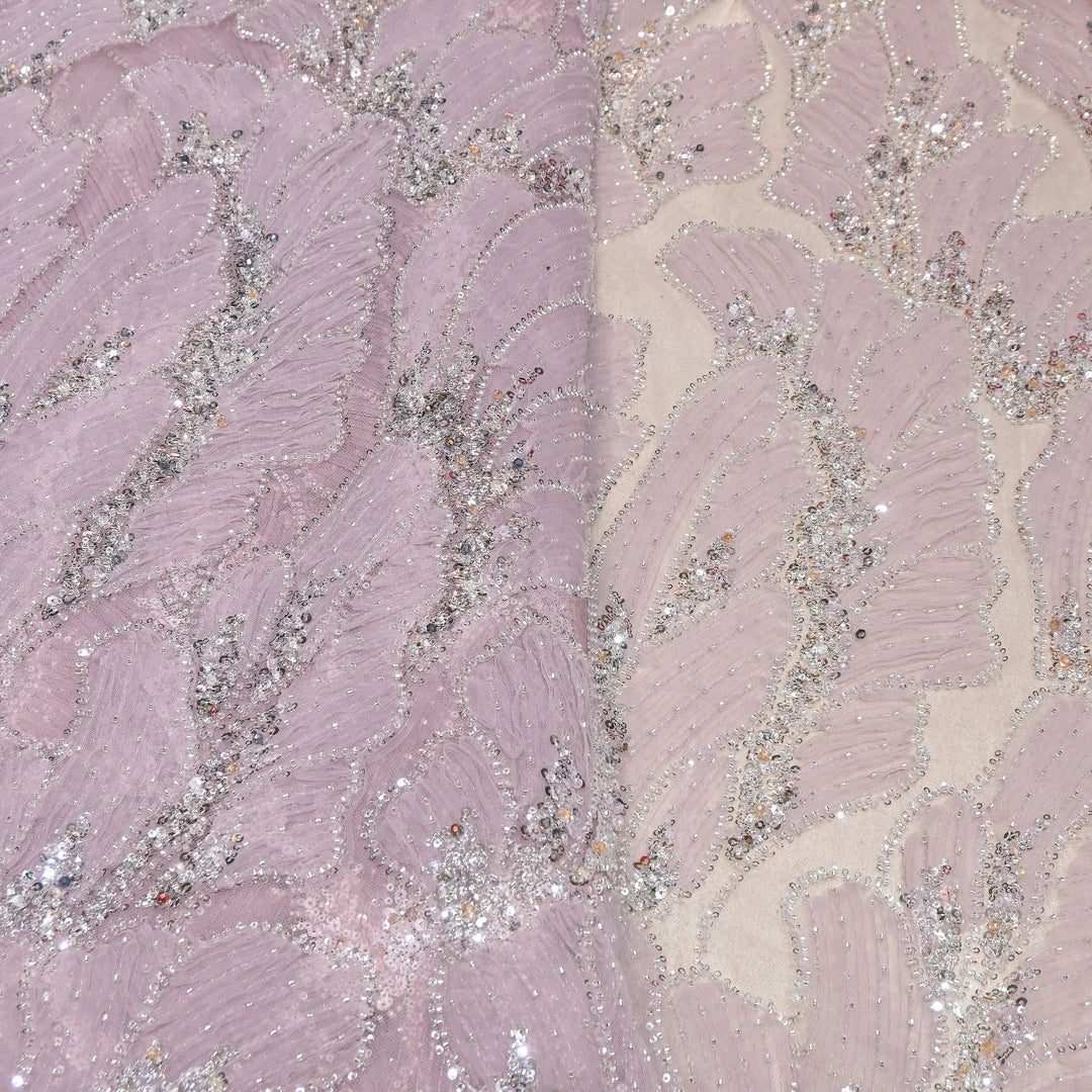 Imported Heavy Sequin, Thread & Bead Net Embroidery Fabric 60" | AF6887-06