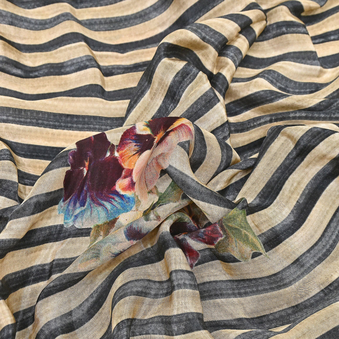 Viscose Crepe Digital Print Fabric 44" – Soft Flowing Designer Printed Fabric 001166-2