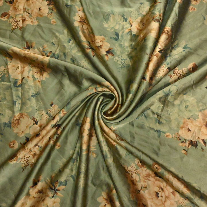 Imported Armani Satin Digital Print Fabrics
