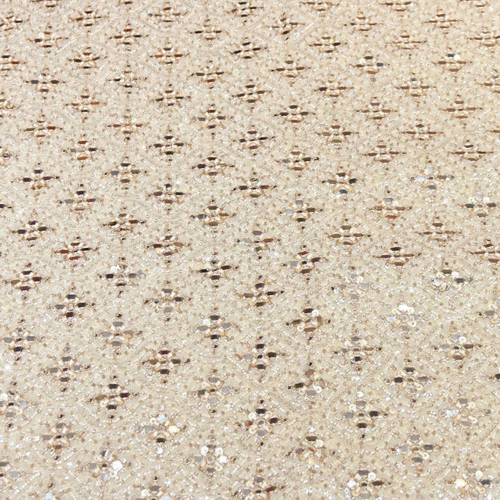Tissue Zari, Mirror & Moti Embroidery Fabric | Premium Designer Tissue Fabric | V3153C