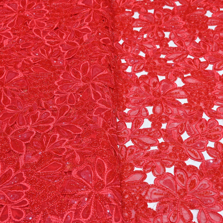 Net Moti & Sequins Embroidery Fabric | Designer Fabrics | EB00639-02