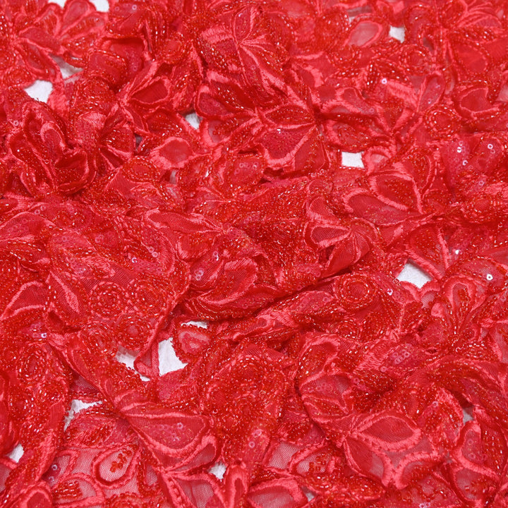 Net Moti & Sequins Embroidery Fabric | Designer Fabrics | EB00639-02