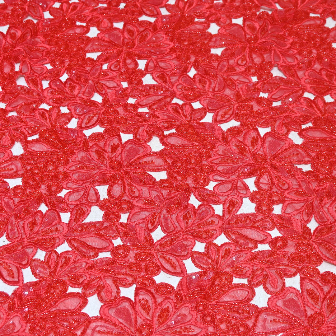 Net Moti & Sequins Embroidery Fabric | Designer Fabrics | EB00639-02