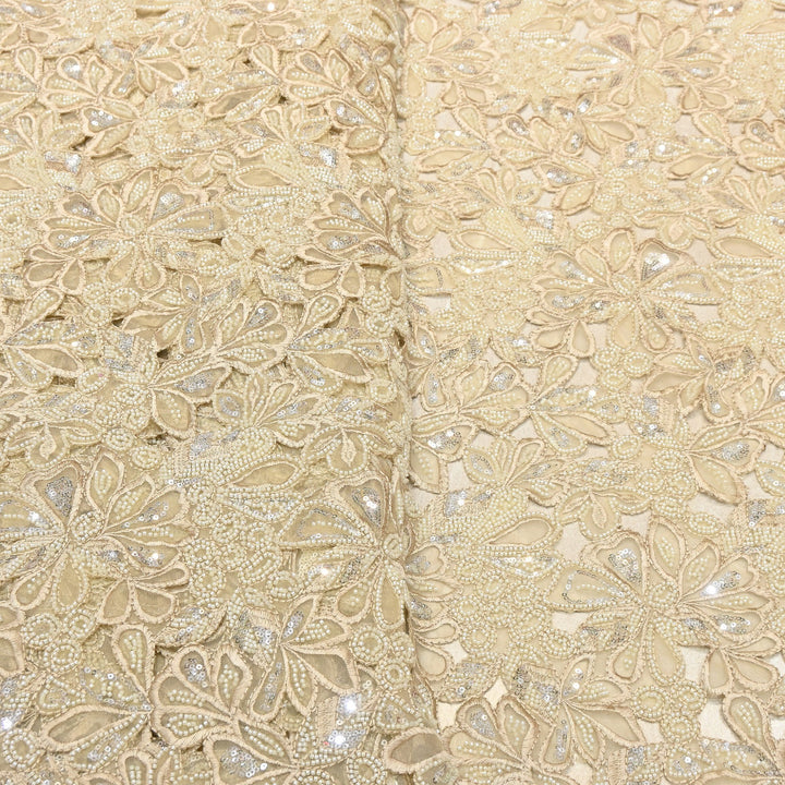 Net Moti & Sequins Embroidery Fabric | Designer Fabrics | EB00639-03