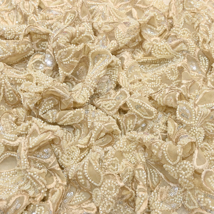 Net Moti & Sequins Embroidery Fabric | Designer Fabrics | EB00639-03