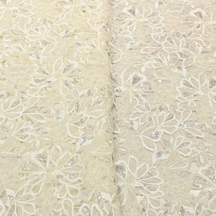 Net Moti & Sequins Embroidery Fabric | Designer Fabrics | EB00639-01