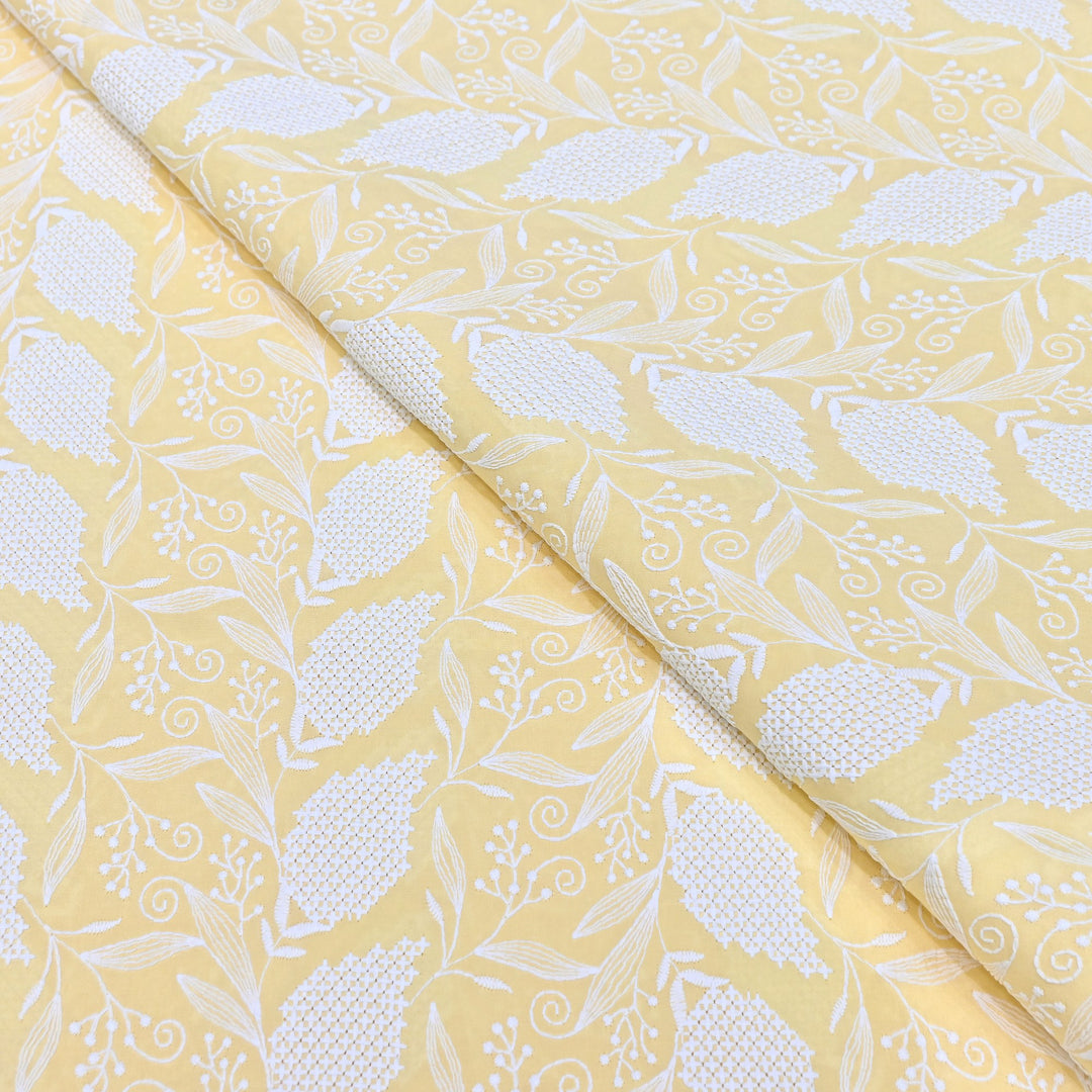 Cotton Chicken Thread Embroidery Fabric – Soft Elegant Summer Designer Fabric H24956-4