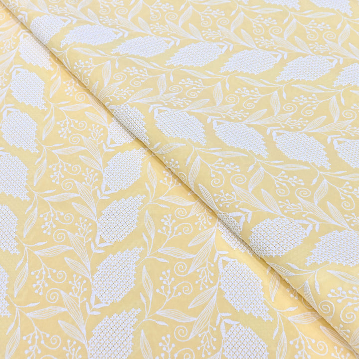 Cotton Chicken Thread Embroidery Fabric – Soft Elegant Summer Designer Fabric H24956-4