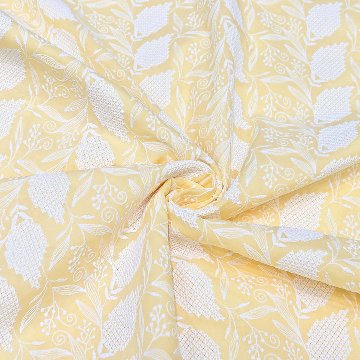 Cotton Chicken Thread Embroidery Fabric – Soft Elegant Summer Designer Fabric H24956-4